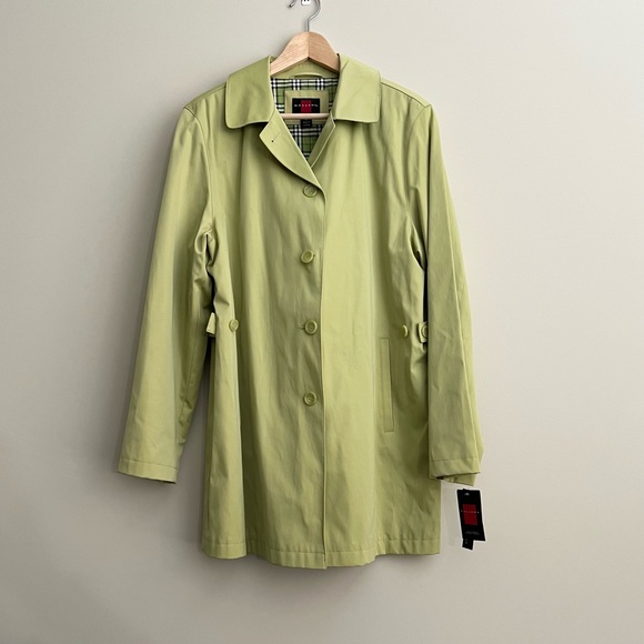 Citrus Green Trench Coat Women's Sz Large NWT - Picture 1 of 10